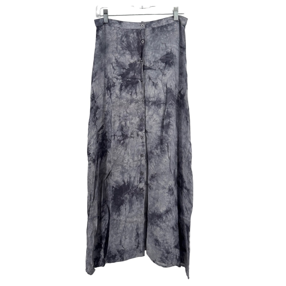 Sadie & Sage Gray Tie Dye Maxi Skirt Boho Grunge Festival Summer Hippie Edgy - Picture 1 of 8